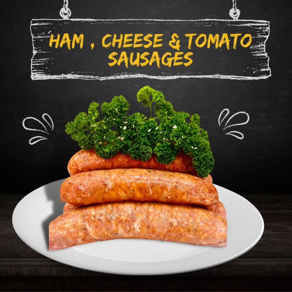 Ham, Cheese & Tomato Sausages