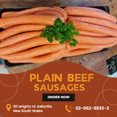 Plain Beef Sausages